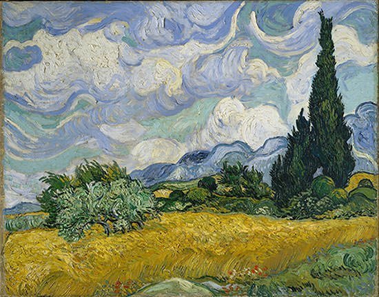 Cypresses and Wheat